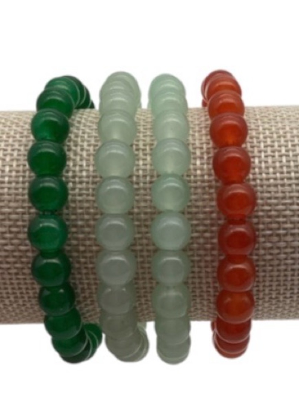 Set of (4) Glass Beaded Stretch Bracelets (NWT) (Size: OSFM)